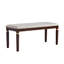 Ensemble de table de salle à manger 6 pièces, table rectangulaire de 60 pouces avec 4 chaises capitonnées à dossier haut et 1 banc, structure en bois massif, mobilier de salle à manger 6 places pour la salle à manger de cuisine, espresso-130149663