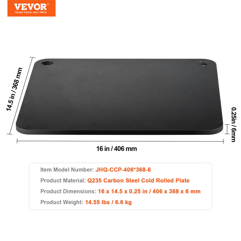 VEVOR Non-Stick Carbon Steel 36.8cm Pizza Pan