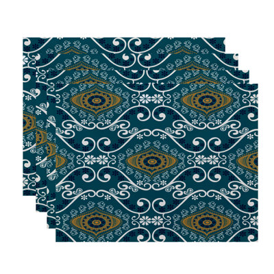 Harrel Polyester Geometric Rectangle Placemat