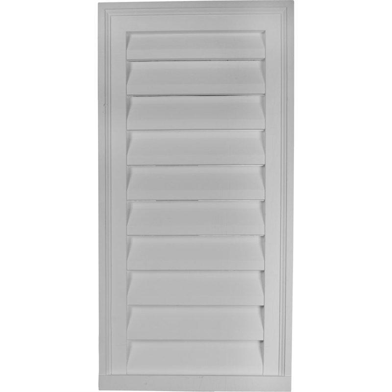 Grille d'aération Urethane Gable, L 18 po x H 36 po, Fonctionnel