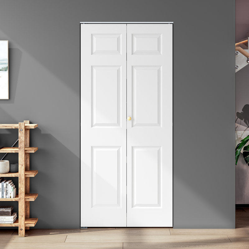 Porte pliante à panneaux en bois manufacturé apprêté avec trousse de quincaillerie, 24 po x 80 po