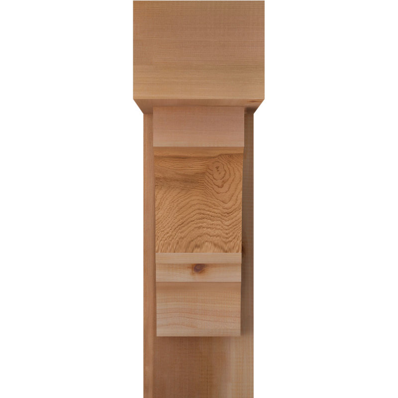 Support de bloc Balboa avec entretoise décalée, 28 x 20, Cèdre rouge occidental de l 8 po (scié brut)
