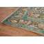 Tapis vert floral traditionnel 7 x 9