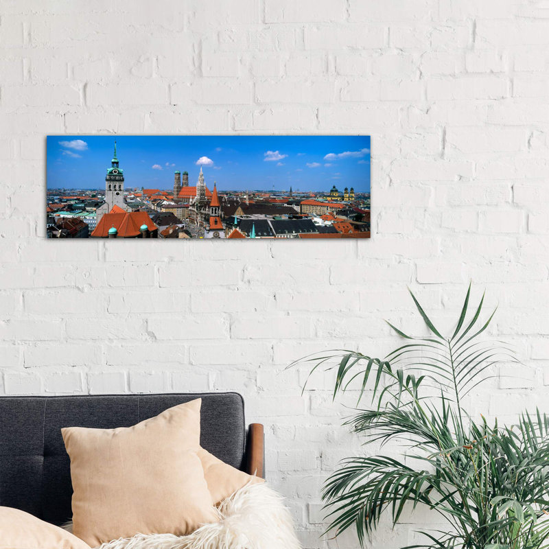 Aerial View Of The Altstadt District, Munich, Bavaria, Germany by Panoramic Images - No Frame Panoramic Print on Canvas