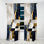 Rideau moderne - Velours obscurcissant - 1 panneau doré doré et bleu harmonieux