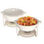 Ensemble de réchaud à buffet avec couvercle Maifanite, acier inoxydable 5,5 pte