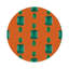 Gem Emeralds Vegan Leather Round Pebble Placemat-1606703689-1606703695