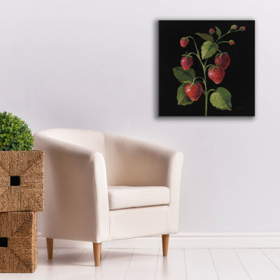  «Fraise No Words» par Silvia Vassileva, art mural sur toile, 26 po x 26 po