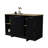 Mercury Kitchen Island With Spacious Countertop, Double Door Cabinets, And 2 Open Storage Shelves-970271485