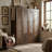59" Wide Wardrobe with Louvered Doors, 5 Drawers, Hanging Rods and Shelves-288246718