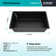 32 Inch Platinum Quartz Composite Drop-in Undermount Single Bowl  Kitchen Sink