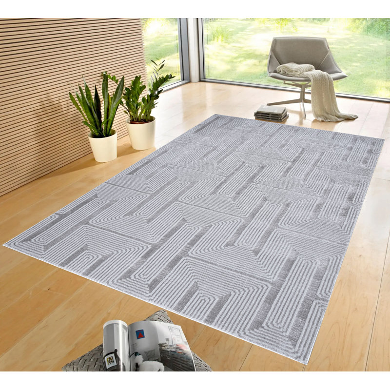Geometric Area Rug, Rectangle 200 x 290 cm