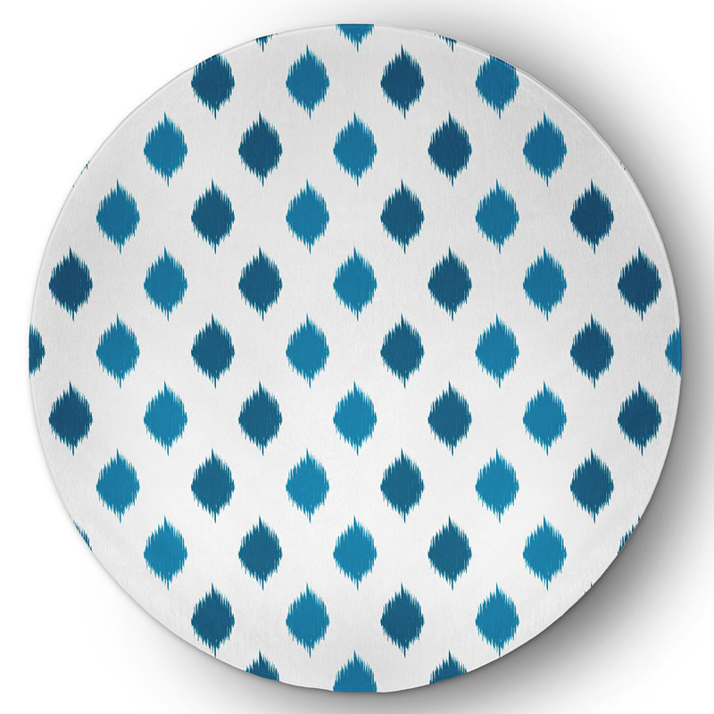 Auberon Chenille Polka Dots Indoor Rug, Round 5'