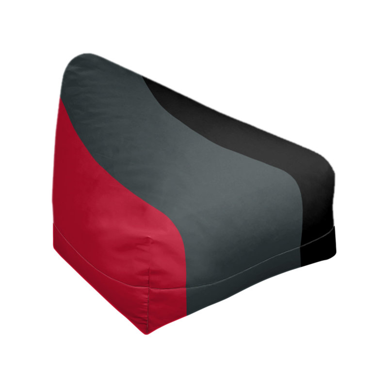 Sac de pois classique, Rouge / gris acier / noir, H 30 po x l 27 po x P 27 po