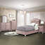 Table de chevet rose avec mécanisme coulissant en métal - lisse et fonctionnelle 2 pour un rangement spacieux de style moderne