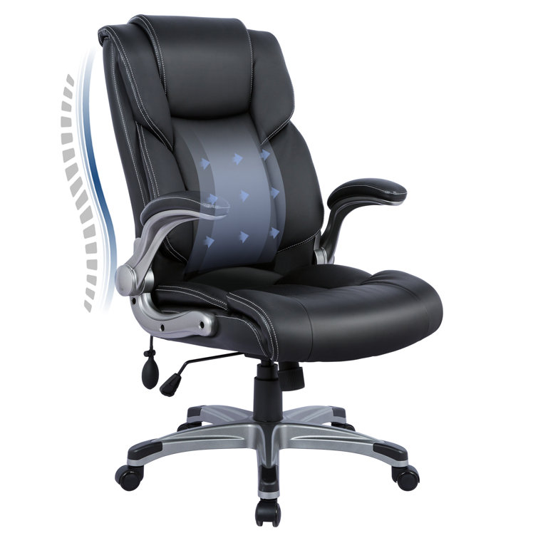 Latitude Run® Callem Executive Faux Leather Office Chair with Heavy-duty  Base and Oversized Seat Cushion & Reviews