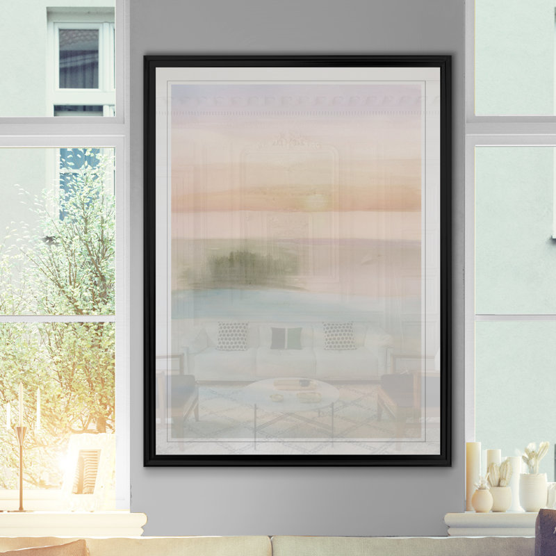 «Island Calm II», reproduction d'art sur toile, H 22,5 po x l 30,5 po x P 1,5 po, Cadre noir