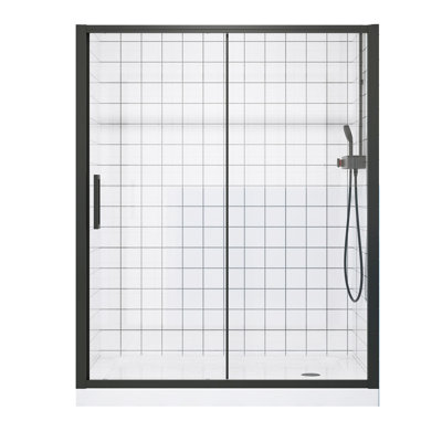 Panneau de verre de douche semi-sans cadre