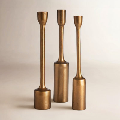 Imbali 3-Piece Metal Candlestick Set