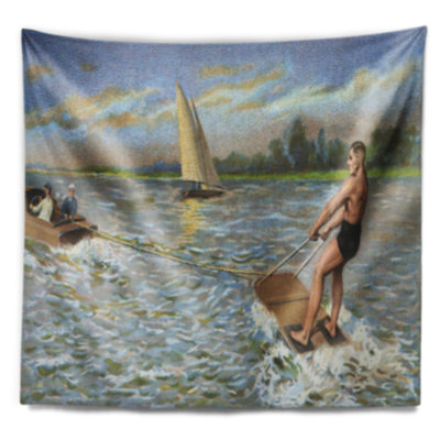 Photographie tapisserie de ski nautique