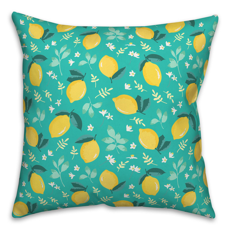  Lemon Square Pillow Cover & Insert