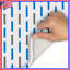 Blue Grey Stripes Bath Mat-130160227