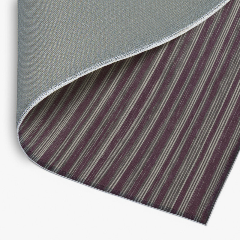 Tapis intérieur / extérieur noir HorizontalStripes, Rectangulaire 8 pi x 10 pi
