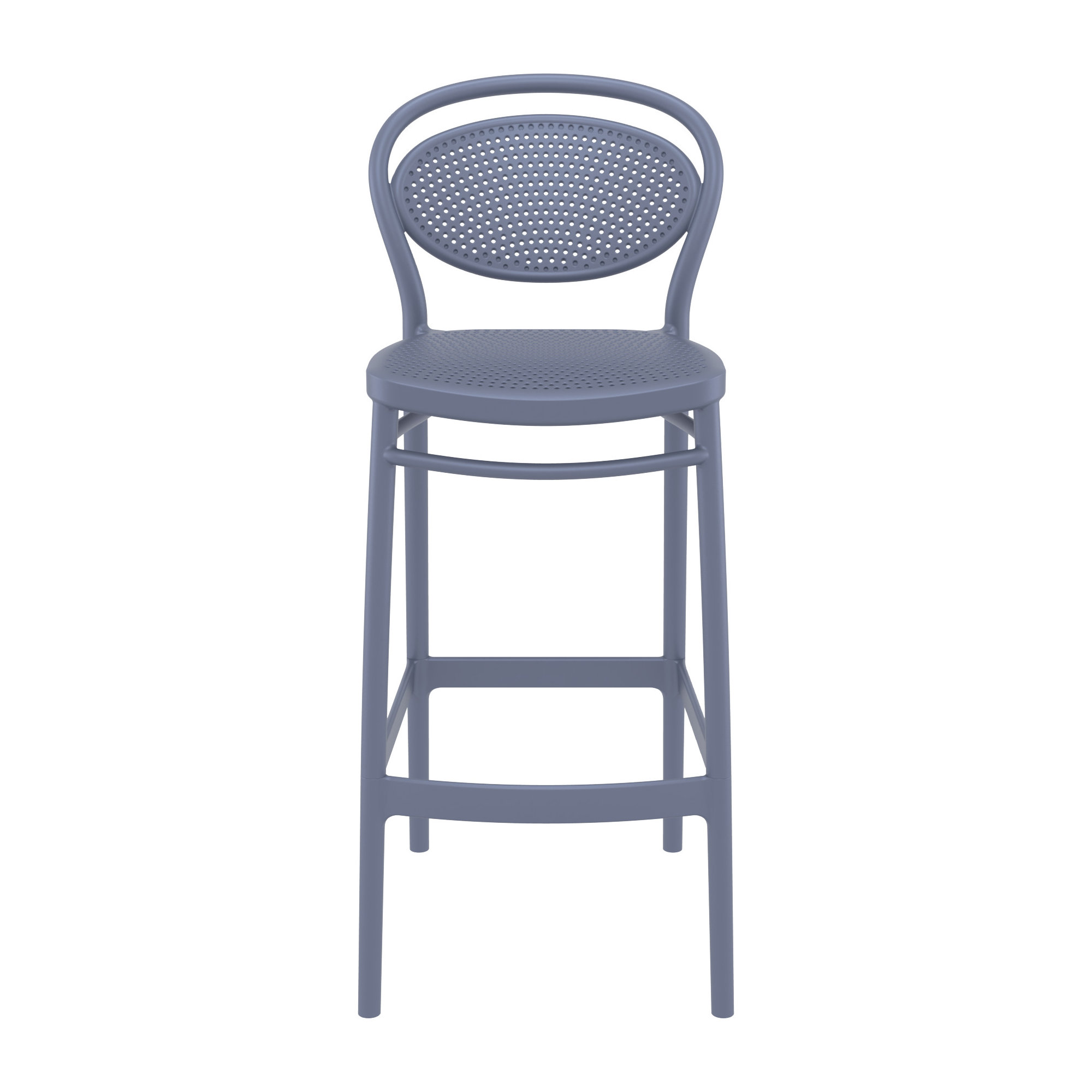 Farrah Outdoor Bar Stool, Dark Gray, Bar Stool (29.5" Seat Height)