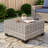 7-Piece HDPE Wicker Patio Sectional Set With Fire Pit Table, Cushioned Outdoor Conversation Set-1063821903