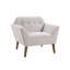 Fauteuil rembourré avec dossier touffeté de 37 po de largeur Merrylite, beige-807843508