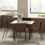 Fung Marble Top Metal Base Dining Table-1382712608