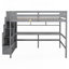 Lit mezzanine double avec bureau-1390849291