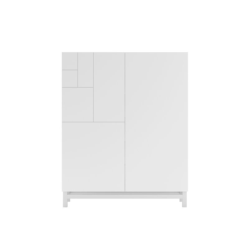 18 Pair Shoe Storage Cabinet, White