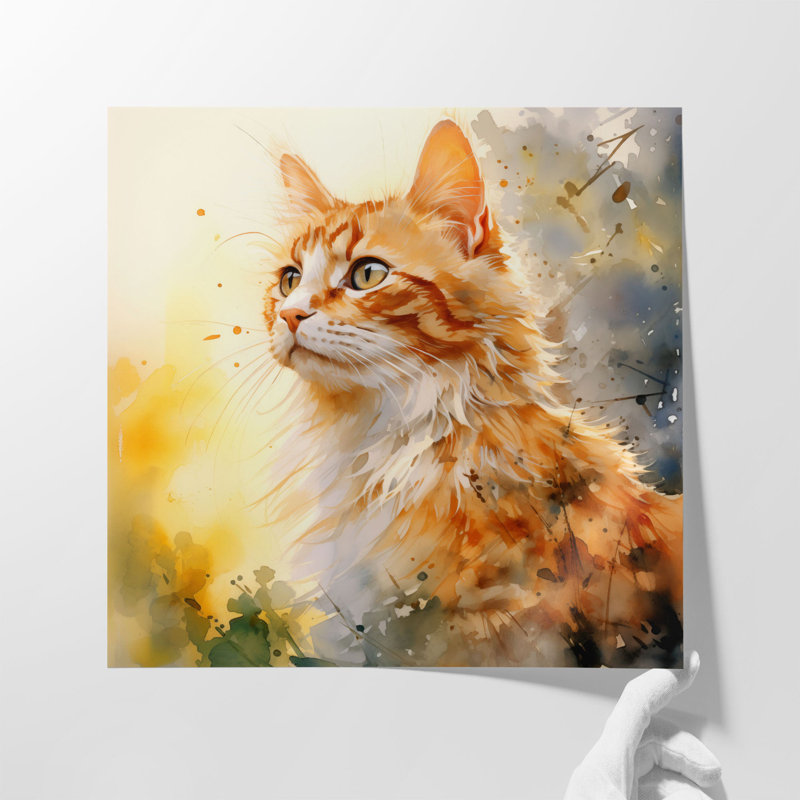 Purrtrait à l'encre de chat, Toile encadrée noire, H 20 po x l 20 po x P 1,25 po