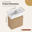 Meuble-lavabo mural de 45,7 cm (18 pouces) avec lavabo en céramique et porte simple à fermeture en douceur-1771119405