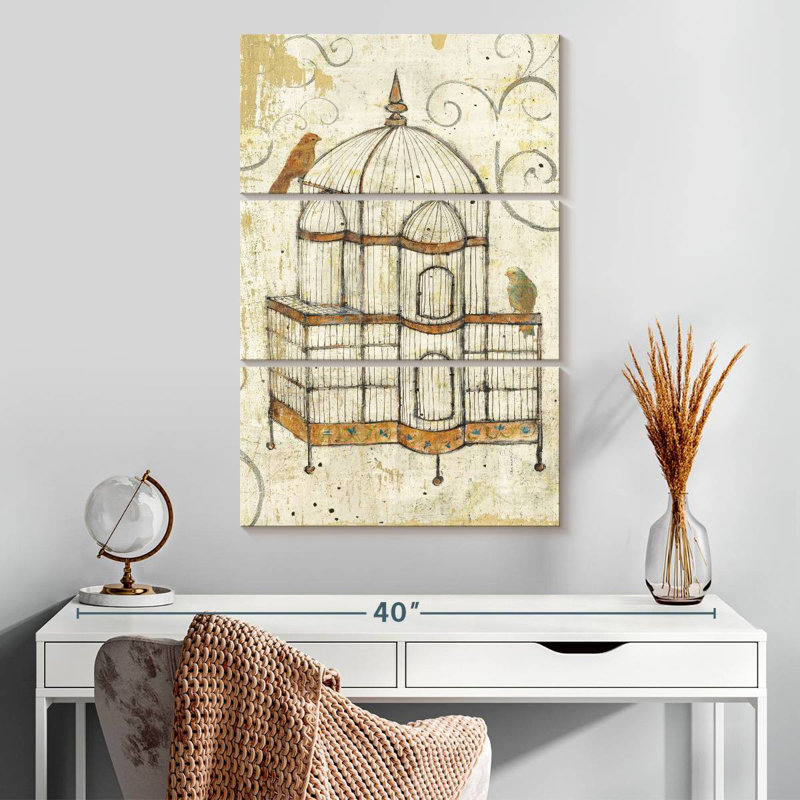 Cage à oiseaux Brampt rétro, H 38 po x l 24 po