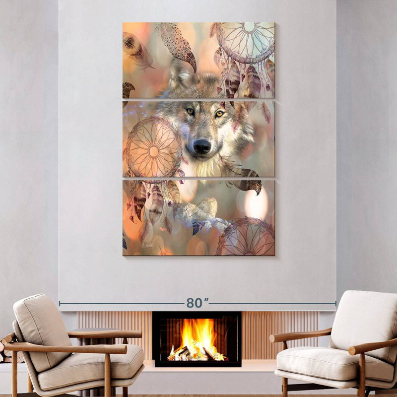 Brampt The Dream Wolf, 74" H x 48" W