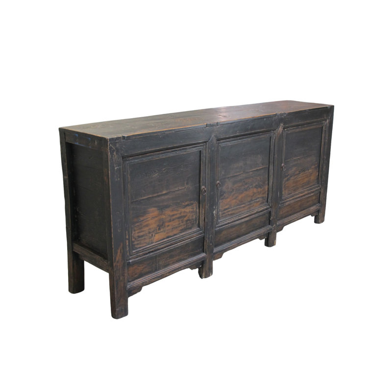 3 Door Black Farmer's Sideboard