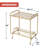 2-Tier Gold Metal Record Player Stand With 16 Slot Vinyl Record Holder - Honeycomb Design Turntable Shelf With Record Shelf, Vinyl Record Player Stand
