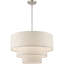 Lustre suspendu 4 lumières en nickel brossé-91957303-91957294-91957296