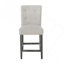 Ensemble de 2 tabourets de comptoir capitonnés contemporains en tissu, gris clair-1051082676