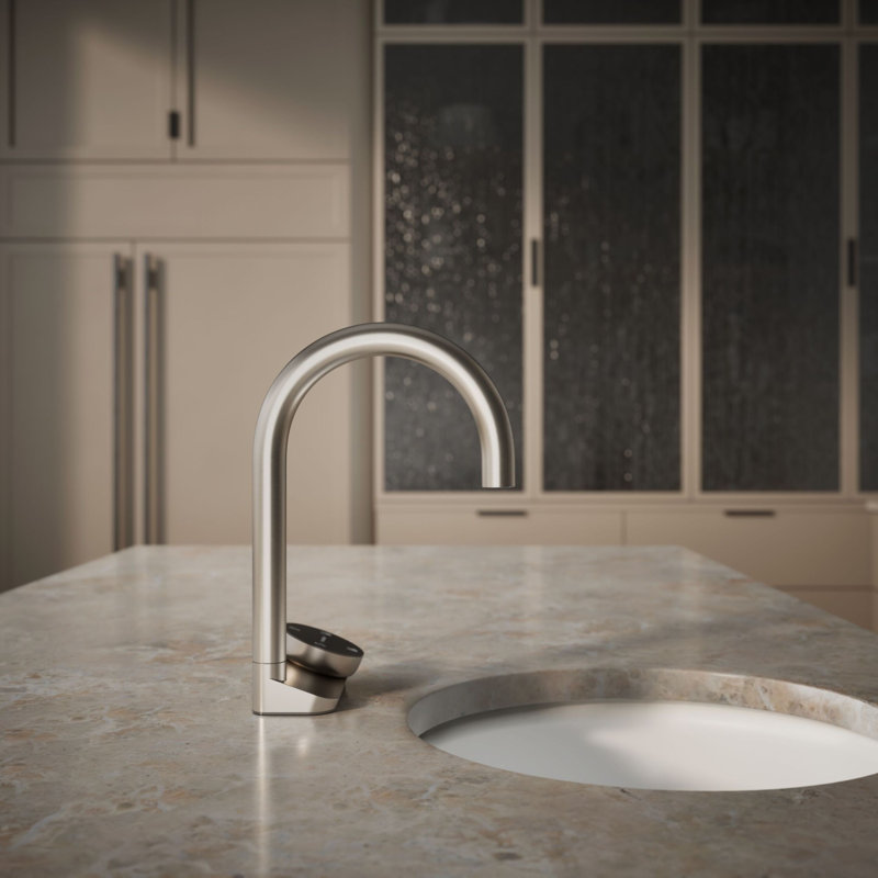 Aquifer4-In-1 Short Arc Beverage Faucet, Stainless Steel