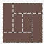 Carreaux de terrasse de style ZZ de 12 pouces, carreaux de plancher modulaires de style bricolage, carreaux de sol d'intérieur et d'extérieur, carreaux de cour faciles à installer rapidement, 44 pièces, brun