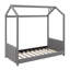 Structure de lit simple, lit en velours pour enfants, lits plateforme en bois avec lattes Montessori, aucun sommier tapissier requis-789312080