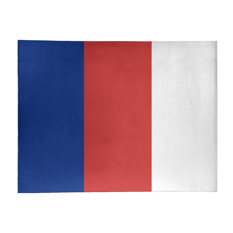 Tapis à rayures bleu/rouge/blanc Chicago, Rectangle 9 pi x 12 pi