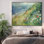 Très grand art mural imprimé sur toile - Paysage de bord de mer impressionniste Meadow by the Sea pour décorer un salon ou une chambre à coucher