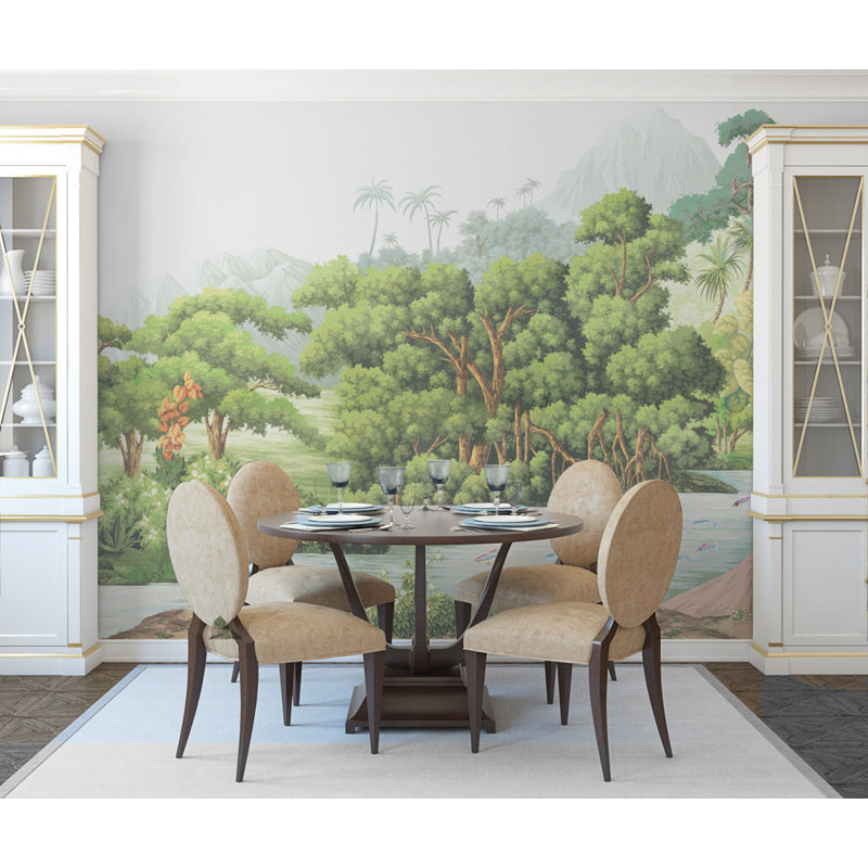 Utopia Jungle Bloom Peel and Stick Wall Mural, 108 x 156