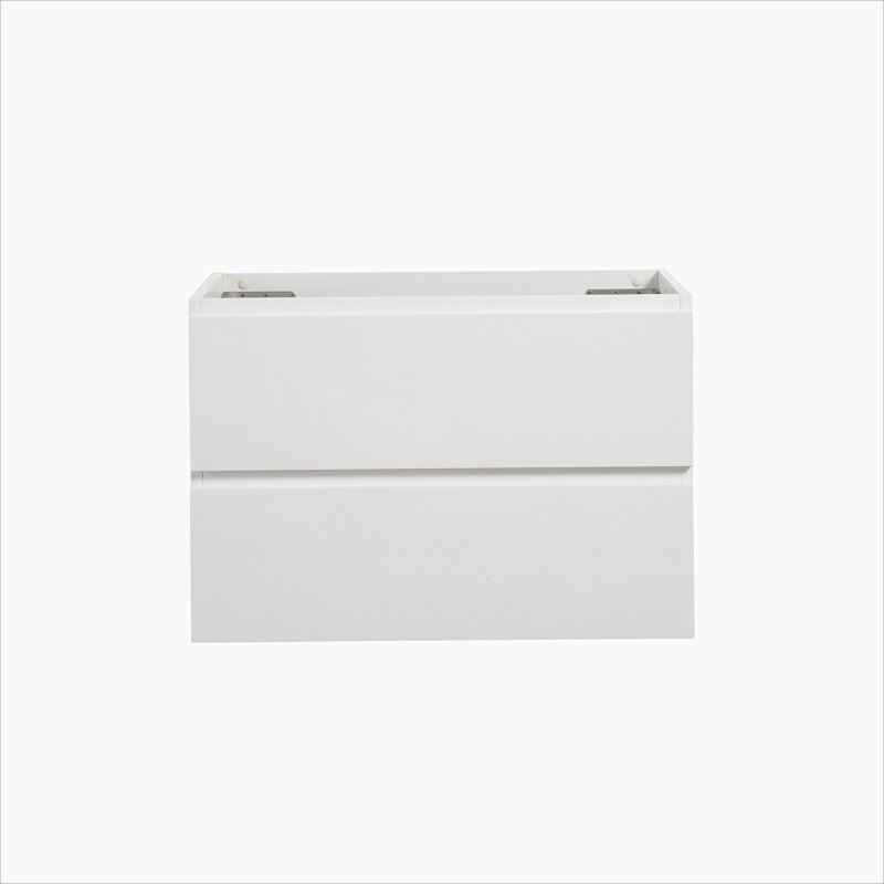 Armoire murale SANS lavabo, avec deux tiroirs, Blanc