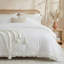 Ensemble de housse de couette 100% coton à volants pour grand lit, ensemble de literie de style campagnard blanc-123024977-123024972