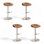 Chaise basse brune (ensemble de 4)-1633856251